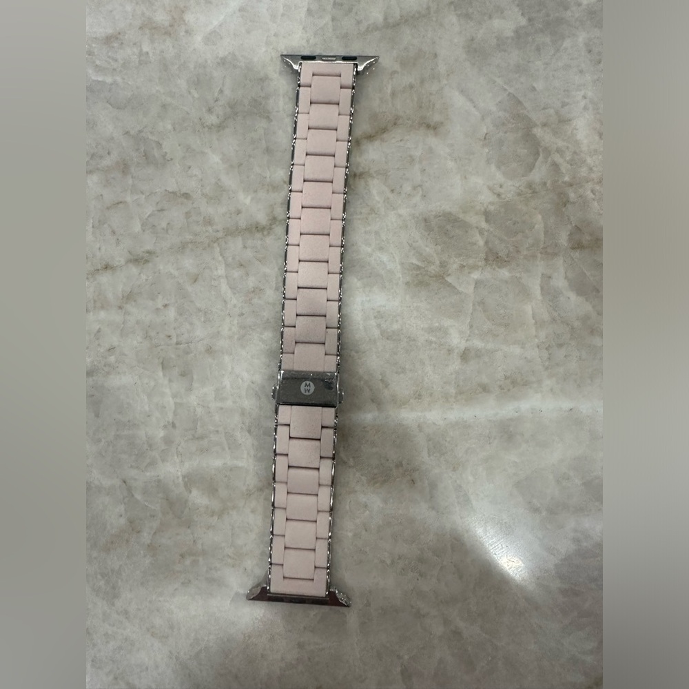 Women's Pink Silicone-Link Watch Band - Compatible Replacement